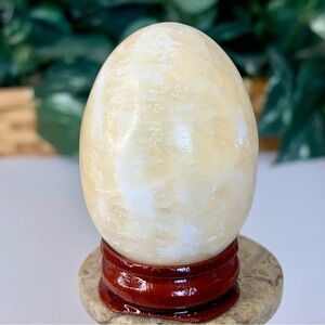 Yellow Calcite Egg Crystal Healing Chakra Stone Meditation Reiki Metaphysical 2"